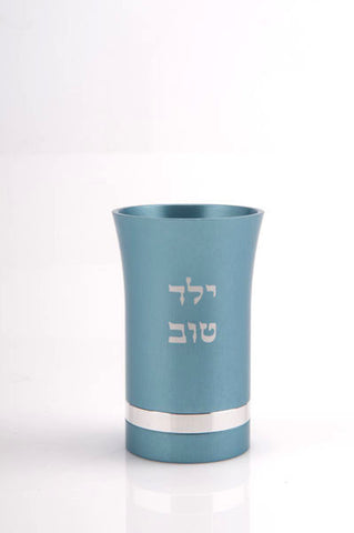 BABY CUP BOY - TEAL - BABYBOY004 - Agayof Judaica