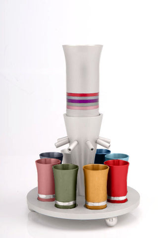 SET OF 8 CUPS - FOUNTAIN001 - Agayof Judaica